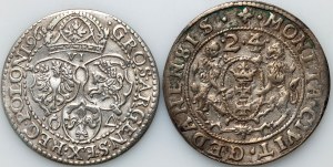 Sigismund III Vasa, sixpence 1596, Malbork, ort 1624, Gdansk