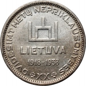 Litwa, 10 litów 1938, XX Rocznica Republiki, A. Smetona