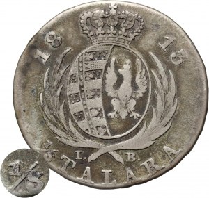 Duchy of Warsaw, Frederick August I, 1/3 thaler 1813 IB, Warsaw