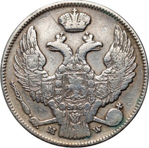 Partage russe, Nicolas Ier, 30 kopecks = 2 zlotys 1838 MW, Varsovie