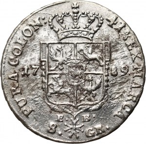 Stanislaw August Poniatowski, two-zloty coin 1789 EB, Warsaw