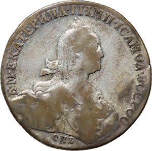 Russia, Caterina II, rublo 1774 СПБ ФЛ, San Pietroburgo