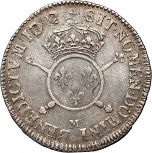 France, Louis XIV, 1/2 Ecu 1702 M, Toulouse