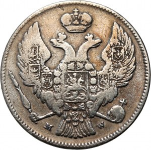 Russische Teilung, Nikolaus I., 30 Kopeken = 2 Zloty 1836 MW, Warschau