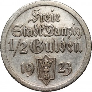 Wolne Miasto Gdańsk, 1/2 guldena 1923, Utrecht, Koga