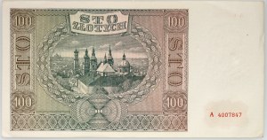 Štátna pokladnica, 100 zlotých 1.08.1941, séria A