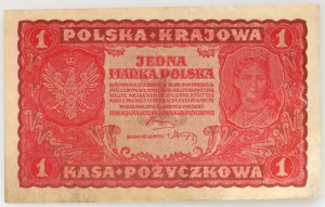 II RP, 1 marco polacco 23.08.1919, 1a serie JC
