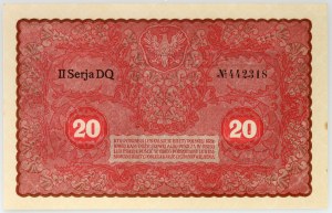 II RP, 20 polnische Mark 23.08.1919, 2. Serie DQ