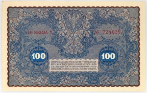 II RP, 100 poľských mariek 23.08.1919, IH séria Y