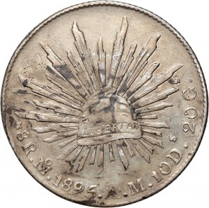 Mexico, 8 Reales 1895 Mo AM, Mexico