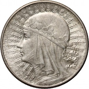 II RP, 10 zloty 1932, sans marque de fabrique, tête de femme