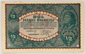 II RP, 1/2 polnische Marke 7.02.1920