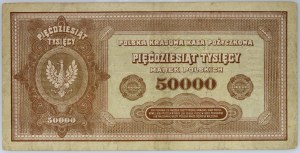 II RP, 50000 polnische Mark 10.10.1922, Serie D