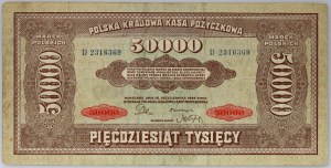 II RP, 50000 marks polonais 10.10.1922, série D