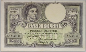 II RP, 500 Zloty 28.02.1919, S.A. Serie.