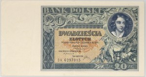 II RP, 20 zlotys 20.06.1931, série DK.