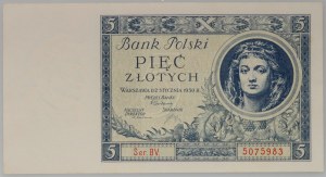 II RP, 5 złotych 02.01.1930, seria BV.