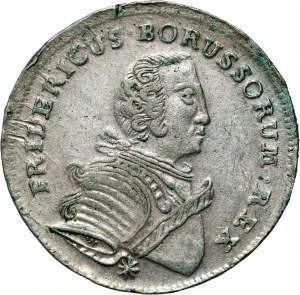 Niemcy, Prusy, Fryderyk II, ort (18 groszy) 1752 E, Królewiec