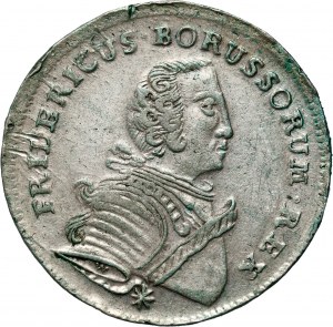 Německo, Prusko, Fridrich II, ort (18 groschen) 1752 E, Königsberg