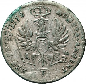Niemcy, Prusy, Fryderyk II, ort (18 groszy) 1752 E, Królewiec