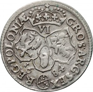 Jean III Sobieski, six pence 1684 TLB, Bydgoszcz