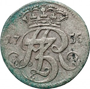 Agosto III, trojak 1755, Danzica