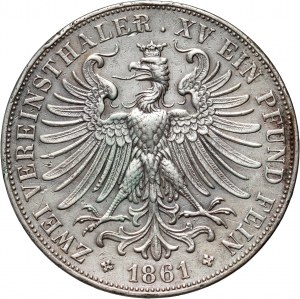 Deutschland, Frankfurt, 2 Taler 1861