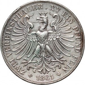 Niemcy, Frankfurt, 2 talary 1861