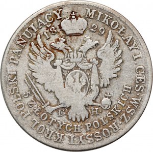 Królestwo Kongresowe, Mikołaj I, 5 złotych 1829 FH, Warszawa