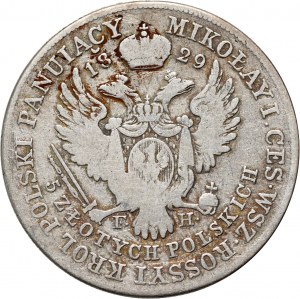 Kongresové kráľovstvo, Mikuláš I., 5 zl. 1829 FH, Varšava