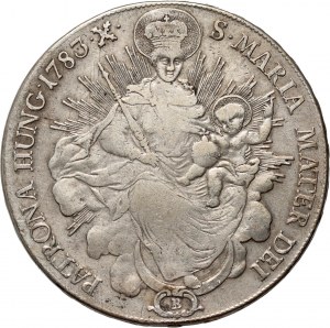 Ungheria, Giuseppe II, tallero 1783 B, Kremnica