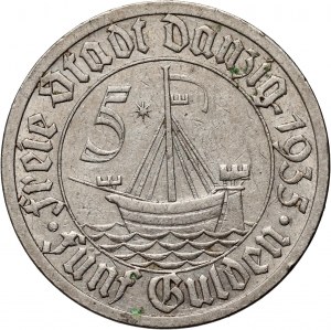 Freie Stadt Danzig, 5 Gulden 1935, Berlin, Koga