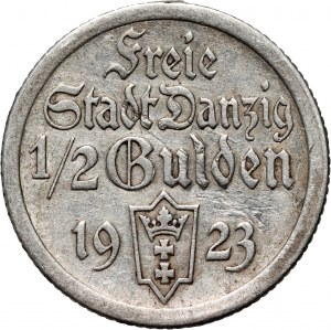 Wolne Miasto Gdańsk, 1/2 guldena 1923, Utrecht, Koga