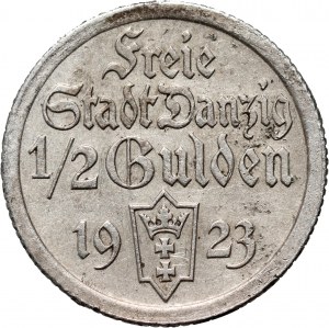 Wolne Miasto Gdańsk, 1/2 guldena 1923, Utrecht, Koga