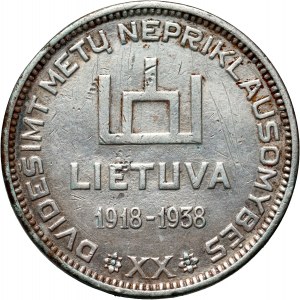 Litva, 10 litů 1938, 20. výročí republiky, A. Smetona