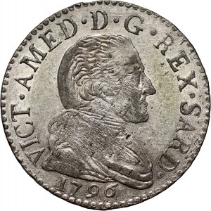 Italia, Sardegna, Vittorio Amedeo III, 20 soldi 1796