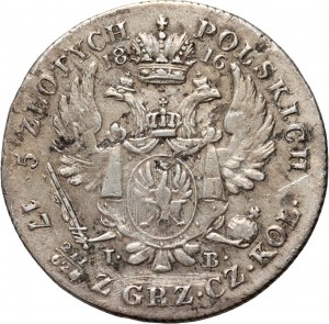 Kongresové kráľovstvo, Alexander I, 5 gold 1816 IB, Warsaw