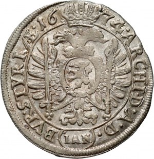 Austria, Leopoldo I, 6 krajcars 1674 IAN, Graz