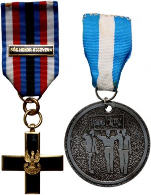 Pologne, ensemble de deux médailles, 60e anniversaire de Poznan juin 1956