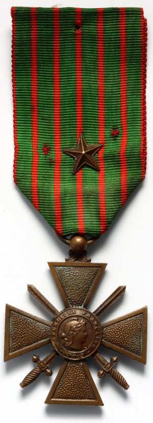 Francja, Krzyż Wojenny 1914-1918 ze Brązową Gwiazdą