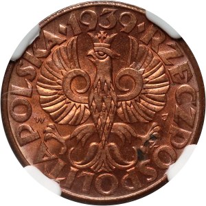 II RP, 5 pennies 1939, Warsaw