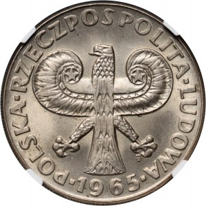 République populaire de Pologne, 10 zlotys 1965, 7e centenaire de Varsovie - La colonne de Zygmunt