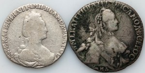 Rosja, Katarzyna II, zestaw monet (2 sztuki)