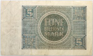 Nemecko, 5 biliónov mariek, 15.03.1924, séria D