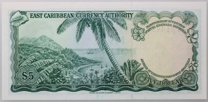 Caraïbes orientales, Elizabeth II, 5 dollars (1965), série D8