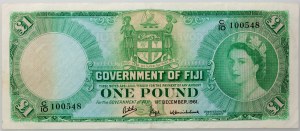 Fidji, Elizabeth II, £1, 1.12.1961, série C10