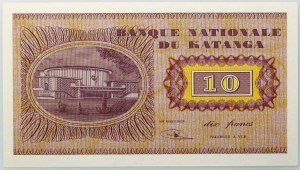Katanga, 10 frankov, 1.12.1960, séria AQ