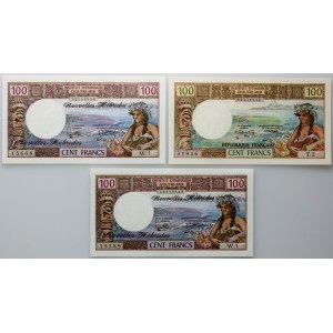 New Hebrides, set of 100 Francs (1965-1977) (3 pieces)