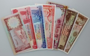 Macau, Somalia, Hongkong, Tonga, Barbados, Saudi-Arabien, Banknotensatz (7 Stück)