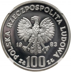 Poľská ľudová republika, 100 zlotých 1983, Ochrana životného prostredia - Medveď